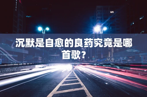 沉默是自愈的良药究竟是哪首歌？